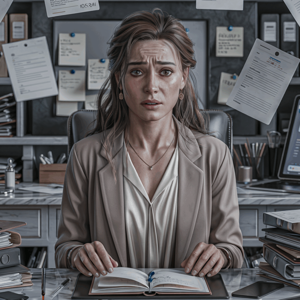 Frau im Überlebensmodus